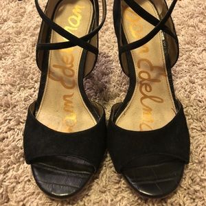 Black Sam Edelman strappy heels.